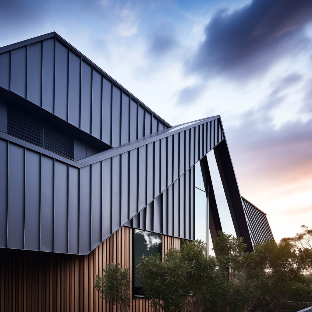 Roofing,And,Cladding,Standing,Seam,System,d,Rendering,Modern,House